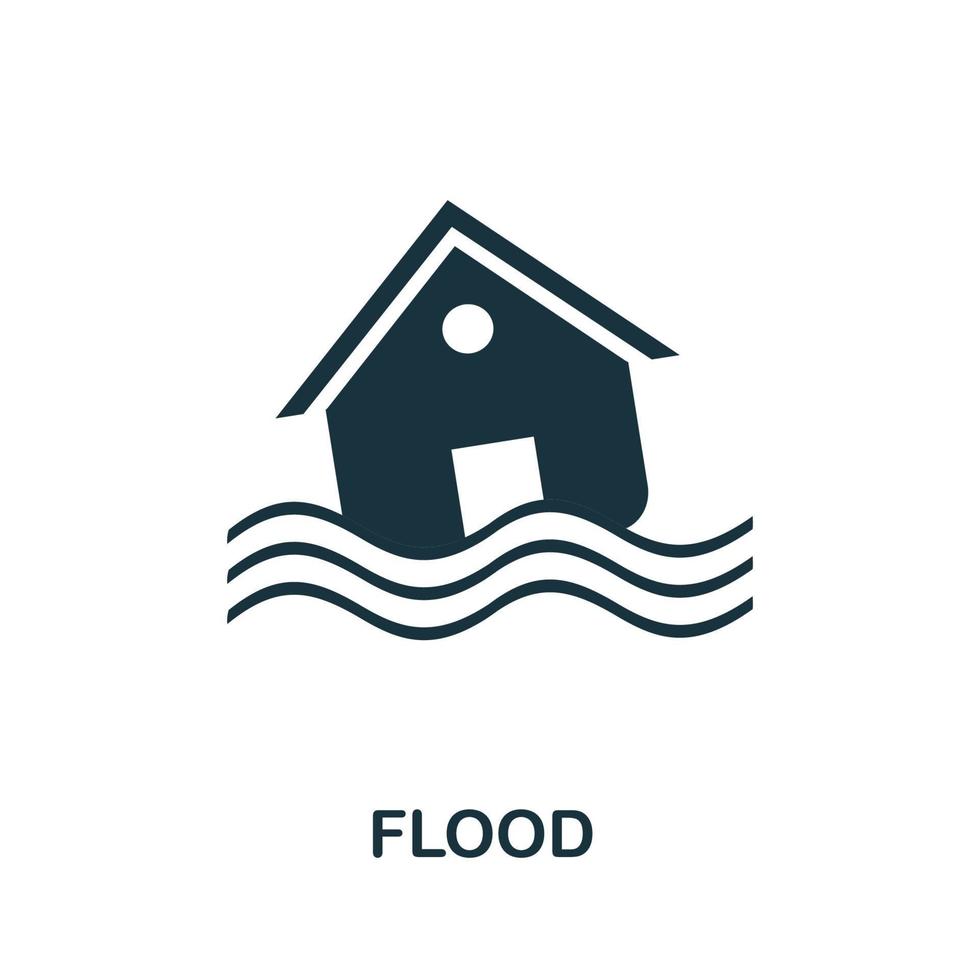 Flood icon. Simple element from global warming collection. Creative Flood icon for web design, templates, infographics and more vector