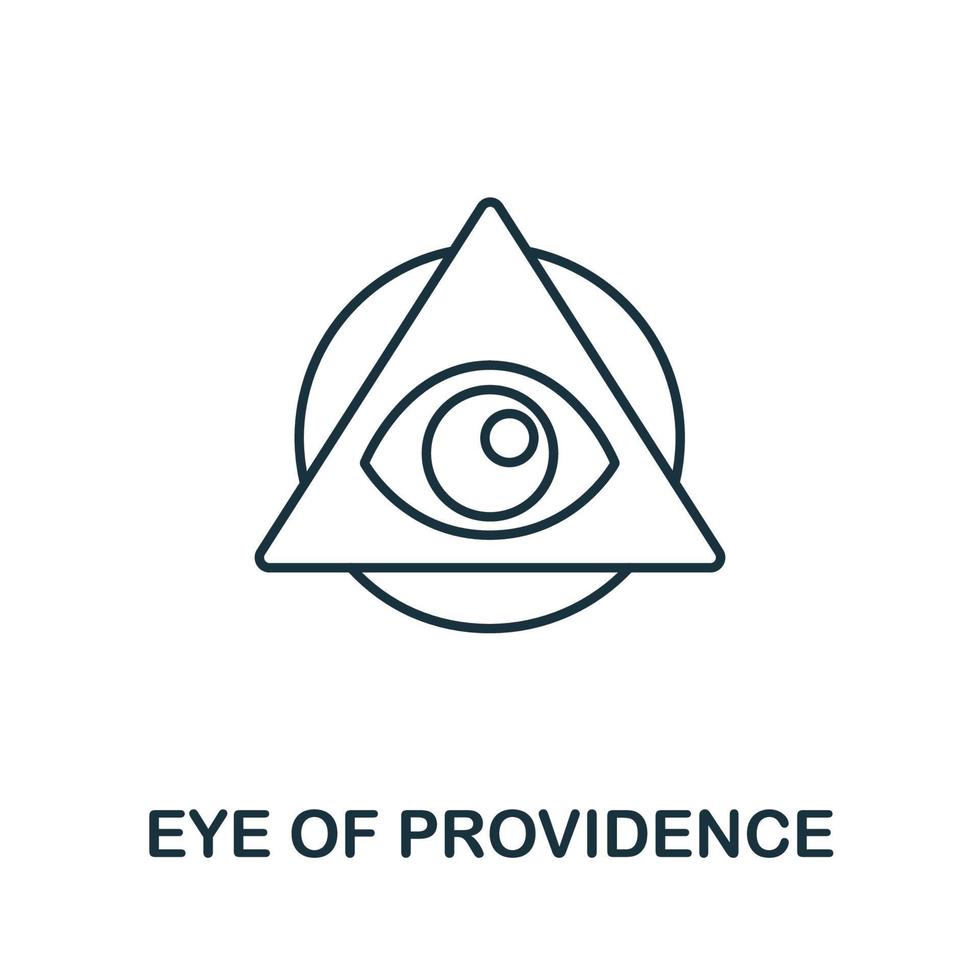 icono del ojo de la providencia de la colección de negocios global. icono de ojo de providencia de línea simple para plantillas, diseño web e infografía vector
