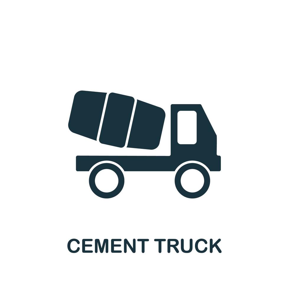 Cement Truck icon from industrial collection. Simple line Cement Truck icon for templates, web design and infographics vector