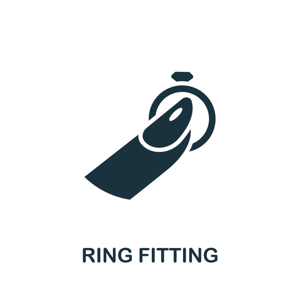 Ring Fitting icon. Simple element from jewelery collection. Creative Ring Fitting icon for web design, templates, infographics and more vector