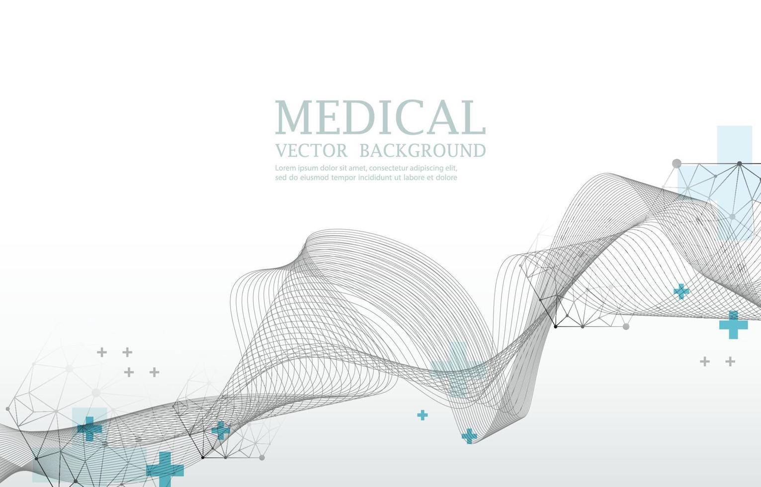 Abstract white medical backgroud.smooth line concept.futuristic cross shape.geometric shape vector