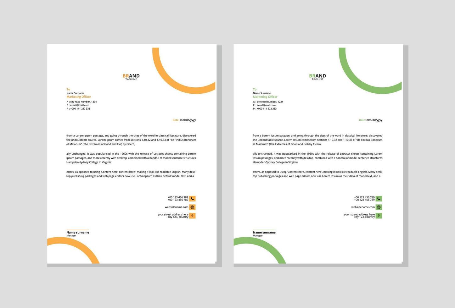 Corporate modern letterhead template design. Letterhead design for your business, corporate company, project, corporate industries. vector