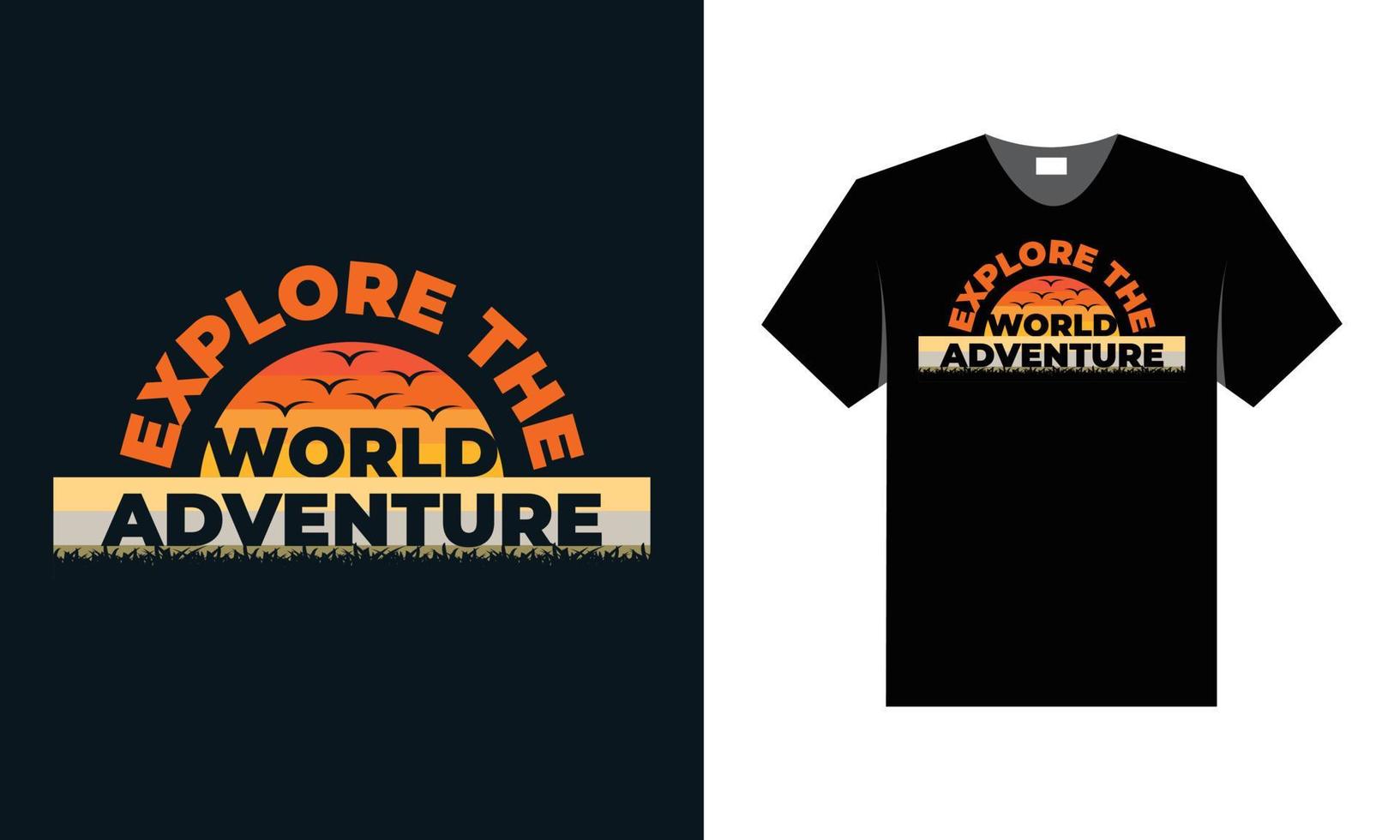 best retro typography t shirt for travel lover's and tourist vector