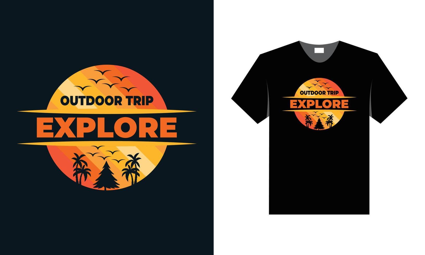 mejor camiseta de tipografía retro para amantes de los viajes y turistas vector