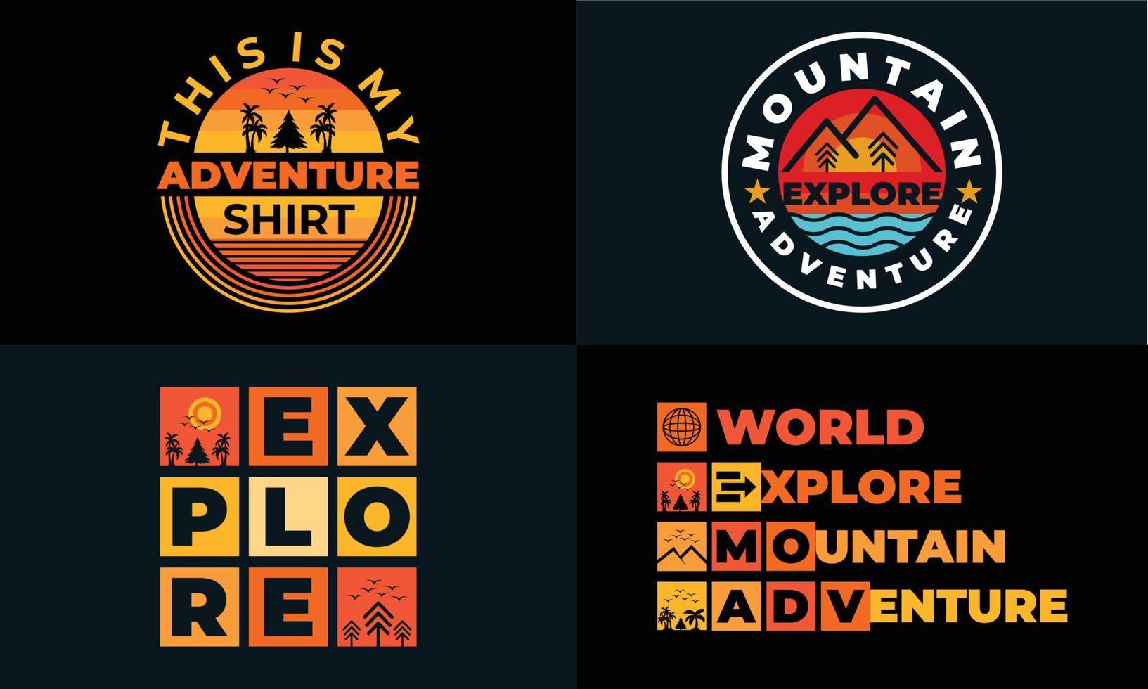 best retro typography t shirt for travel lover's and tourist vector