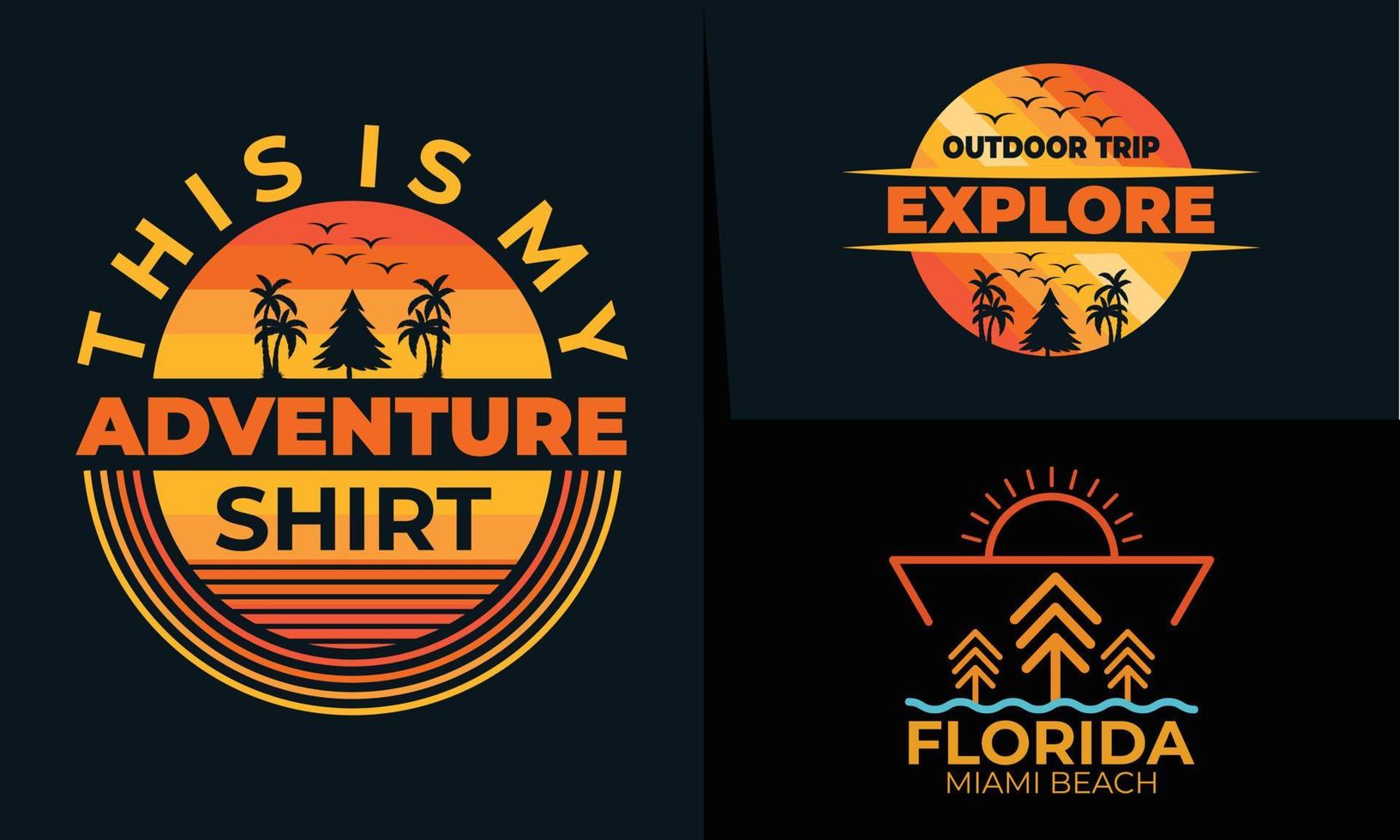best retro typography t shirt for travel lover's and tourist vector