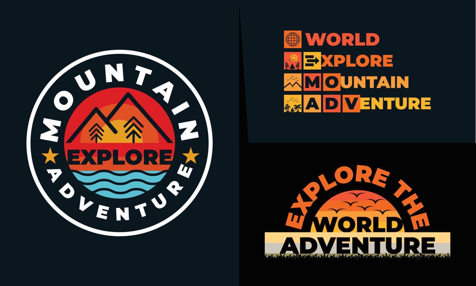 best retro typography t shirt for travel lover's and tourist vector