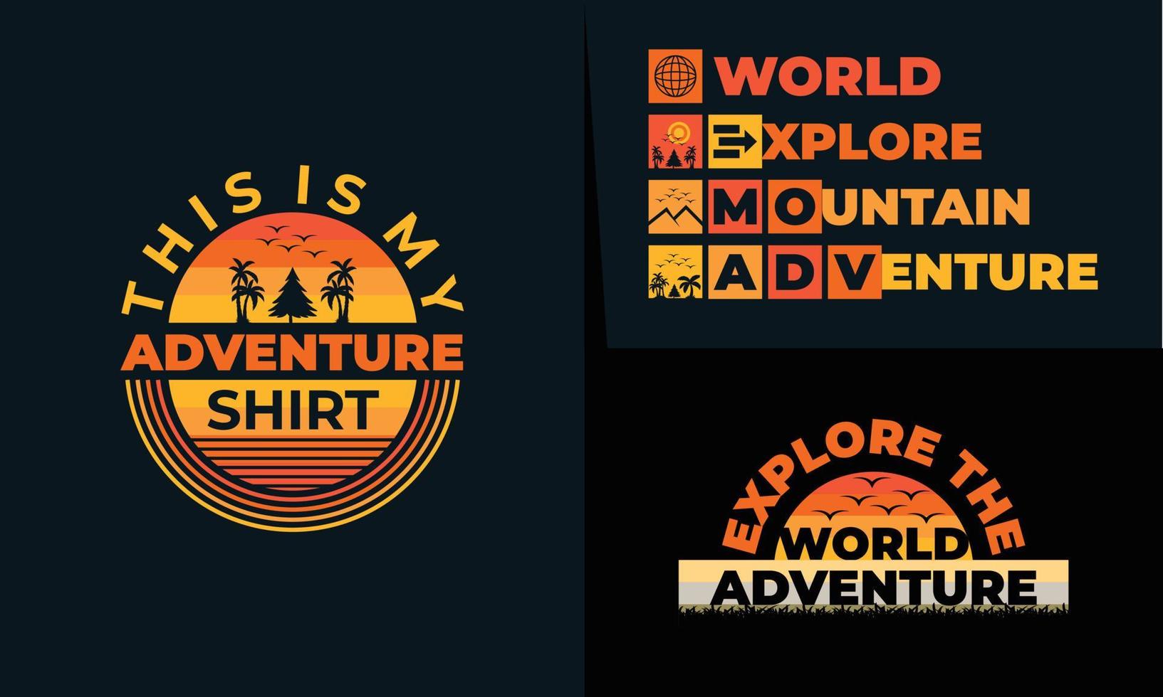 best retro typography t shirt for travel lover's and tourist vector