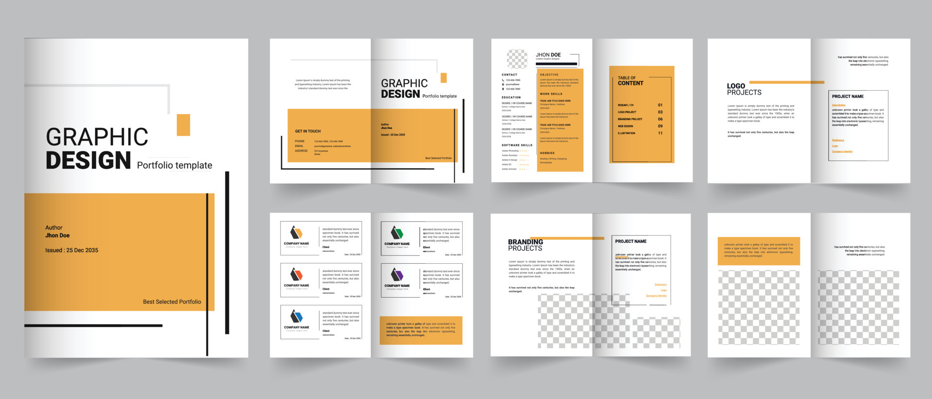 Graphic Design Portfolio Or Portfolio Design 18752829 Vector Art At 