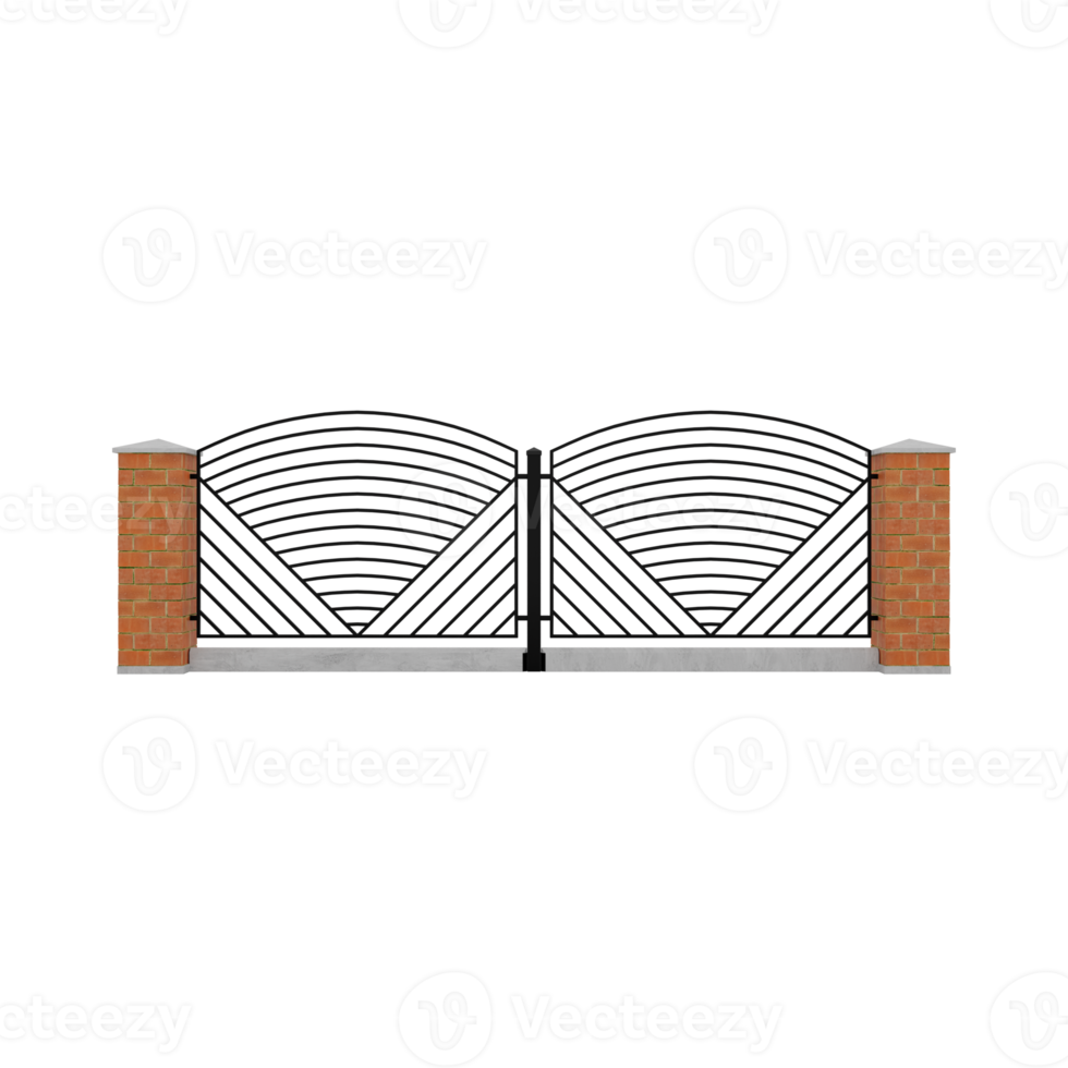 mattone recinto con forgiato metallo reticolo png