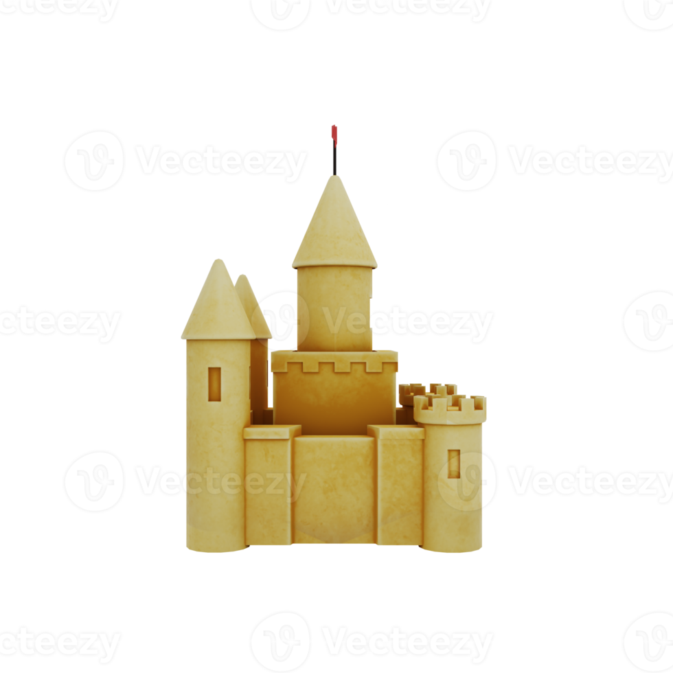 Sand castle isolated png