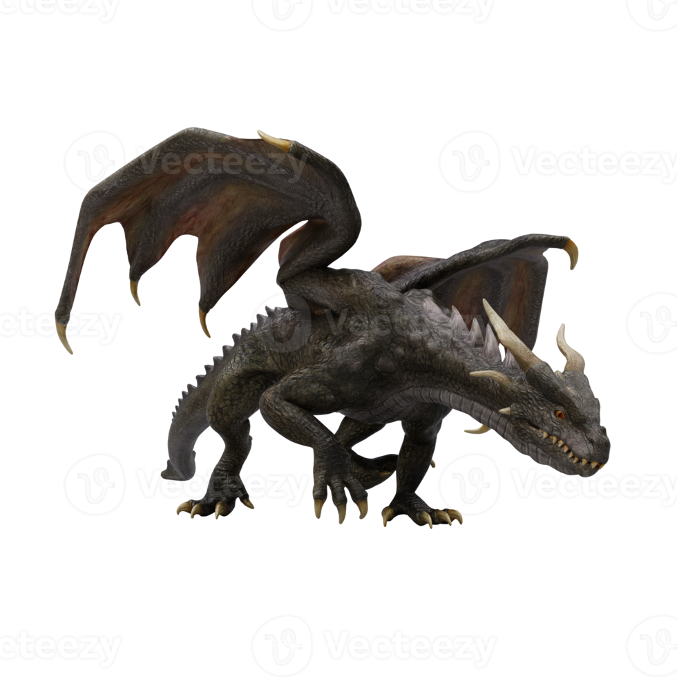 dragón 3d aislado png