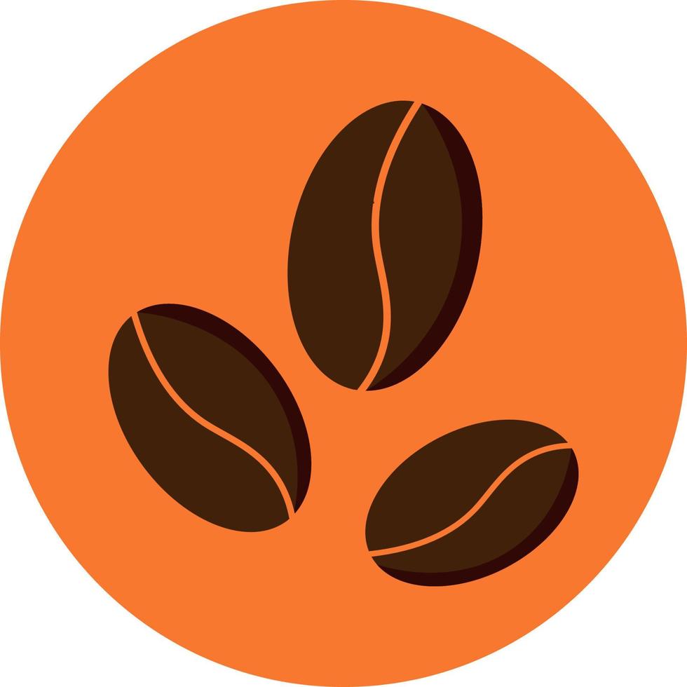 Coffee Bean Flat Icon vector