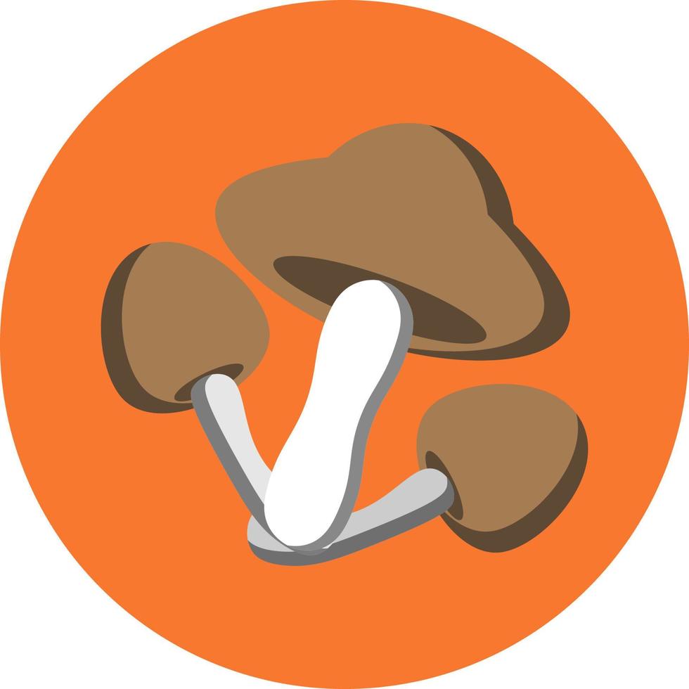 Mushrooms Vegetable Flat Icon vector