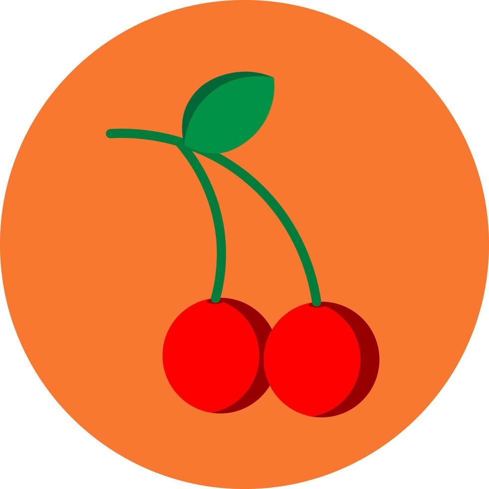 Cherry Fruit Flat Icon vector
