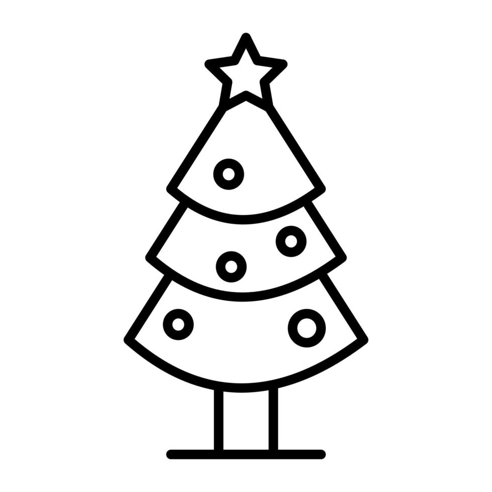 árbol de navidad vector icono sólido aislado sobre fondo blanco