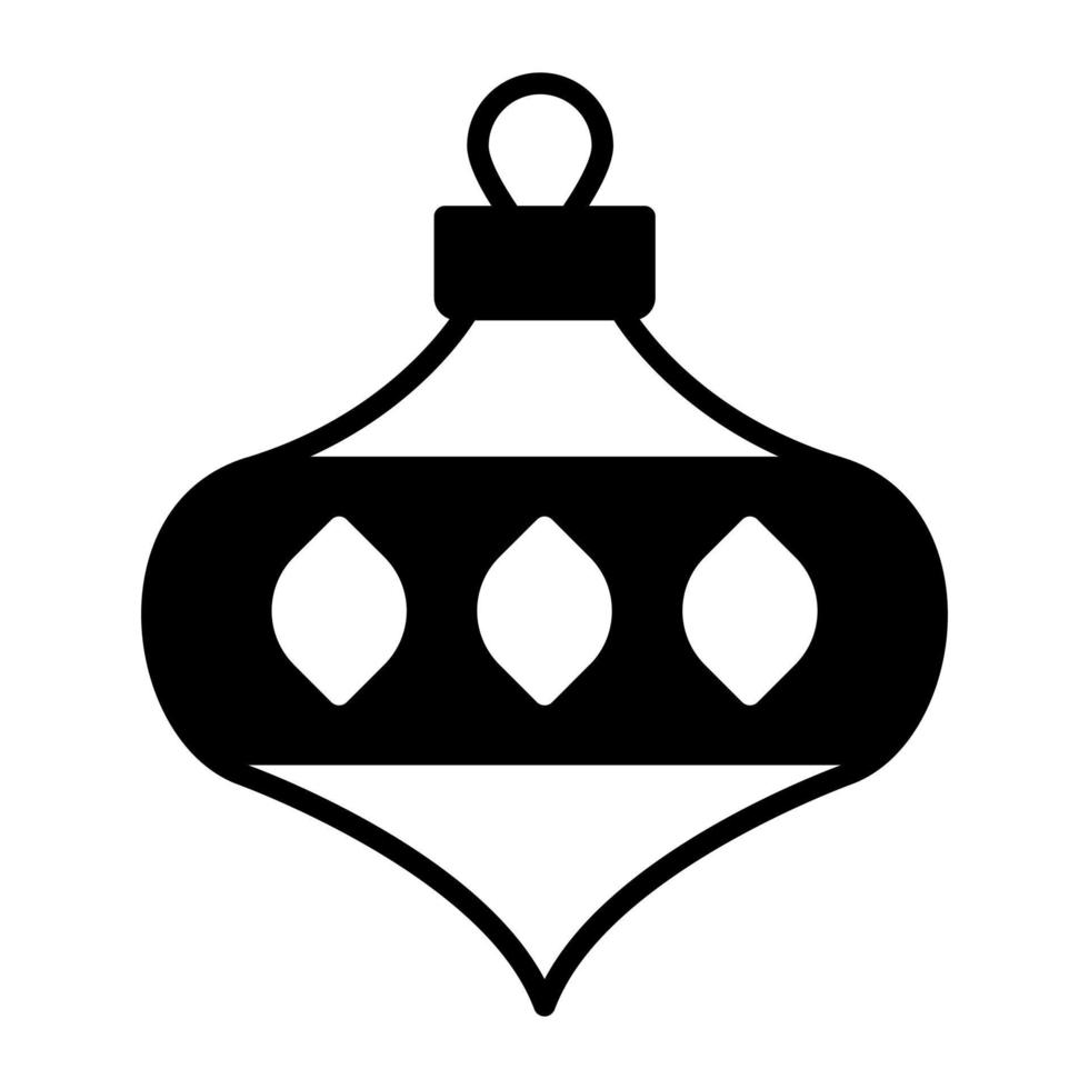 decoration ball glyph icon isolated on white background vector
