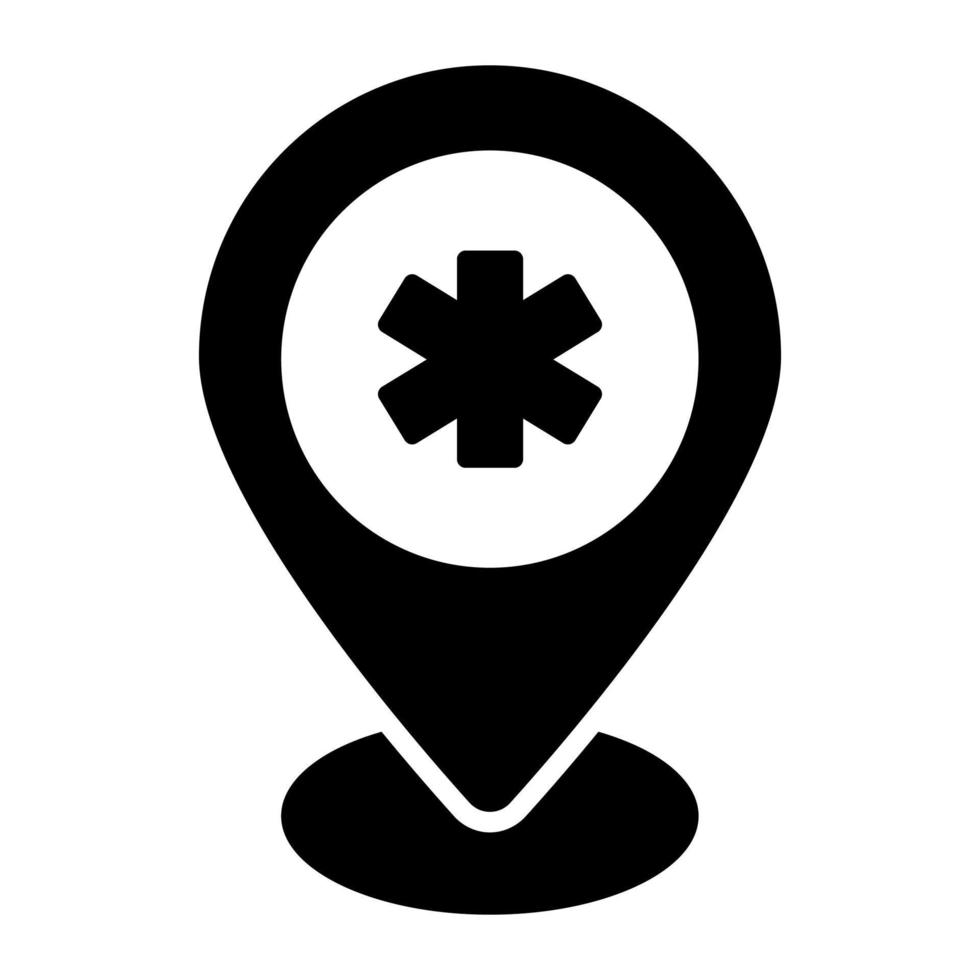 Navigate hospital vector icon clinic location