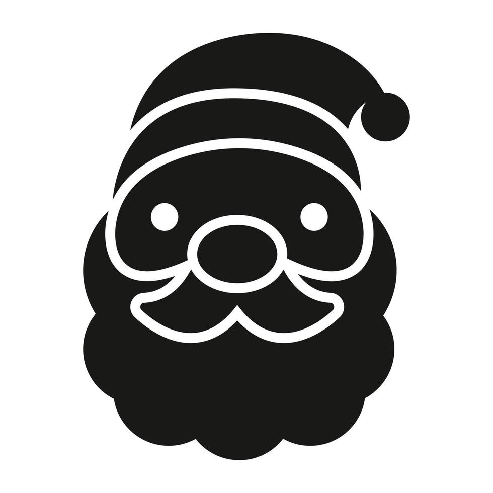 icono de glifo de santa claus aislado sobre fondo blanco vector