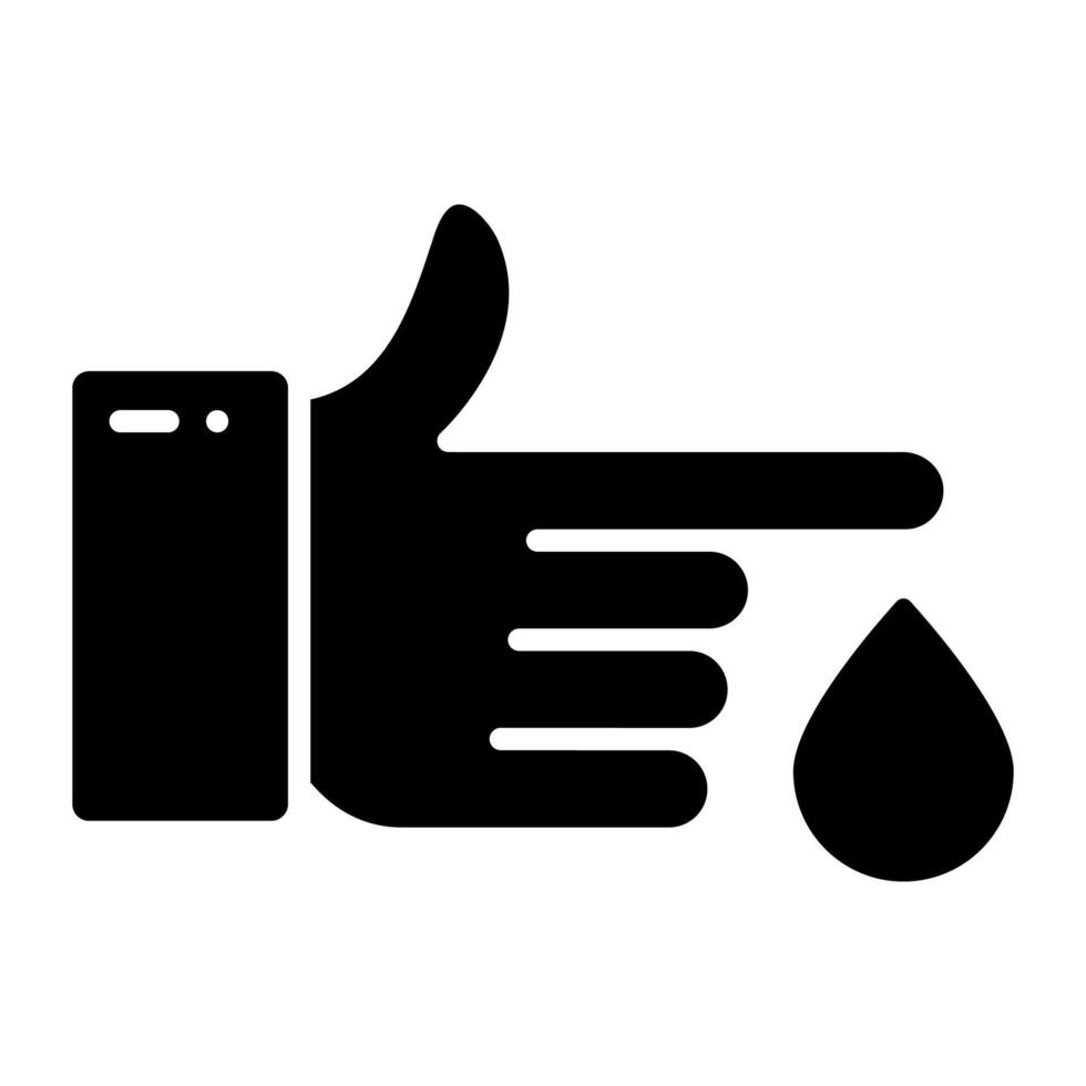 Hand and drop icon with blood donate vector