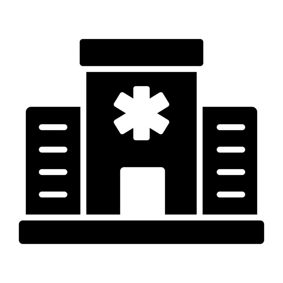 Hospital building vector icon, An editable design of health clinic