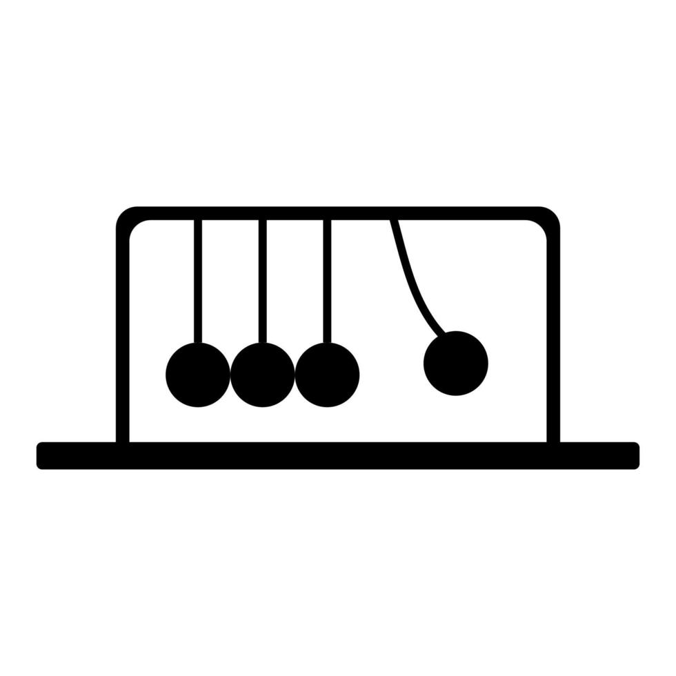 pendulum ball swing icon. black color. concept physical. vector