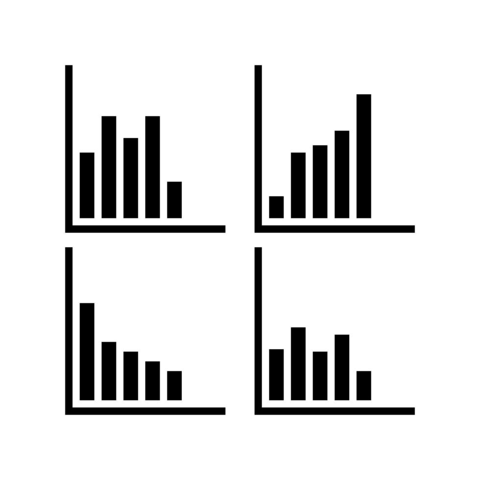 example of staristic icon. black color vector