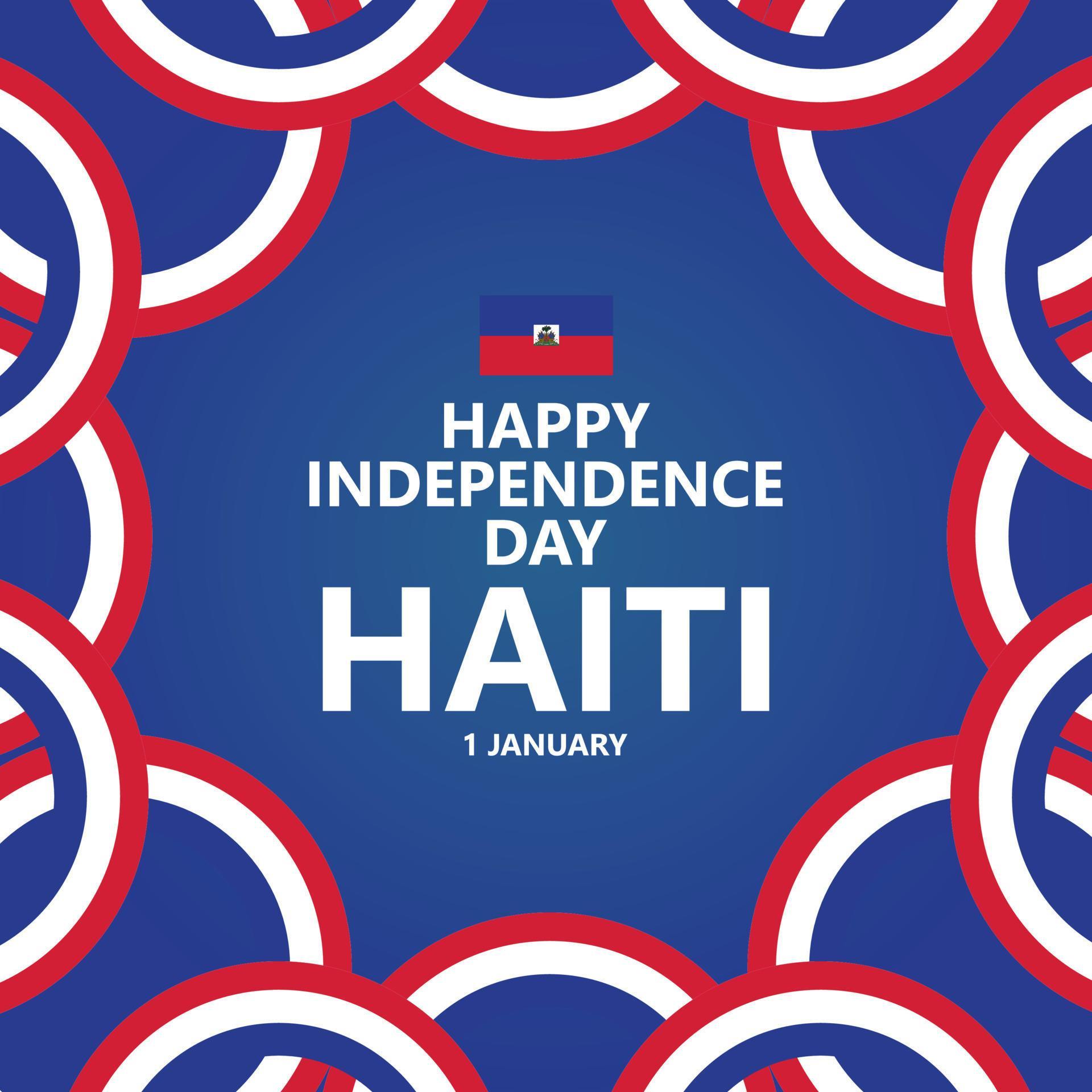 Haiti independence day vector template with its national flags