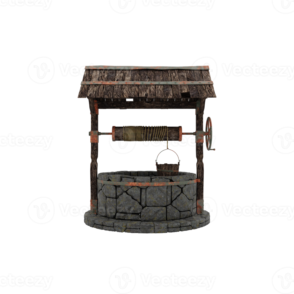 3d Old Water well png