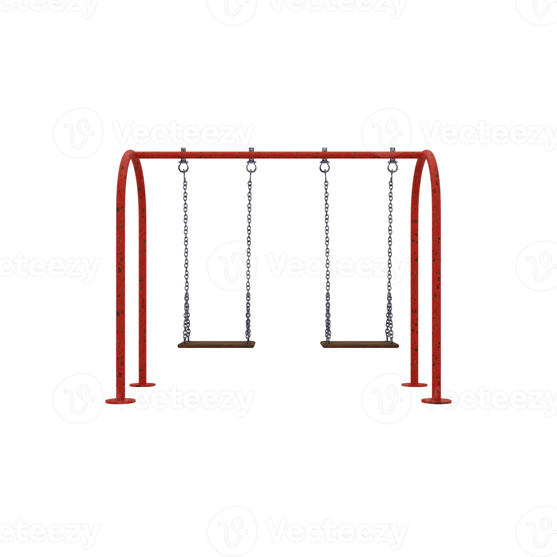 3d red old swings for kids 18753633 PNG