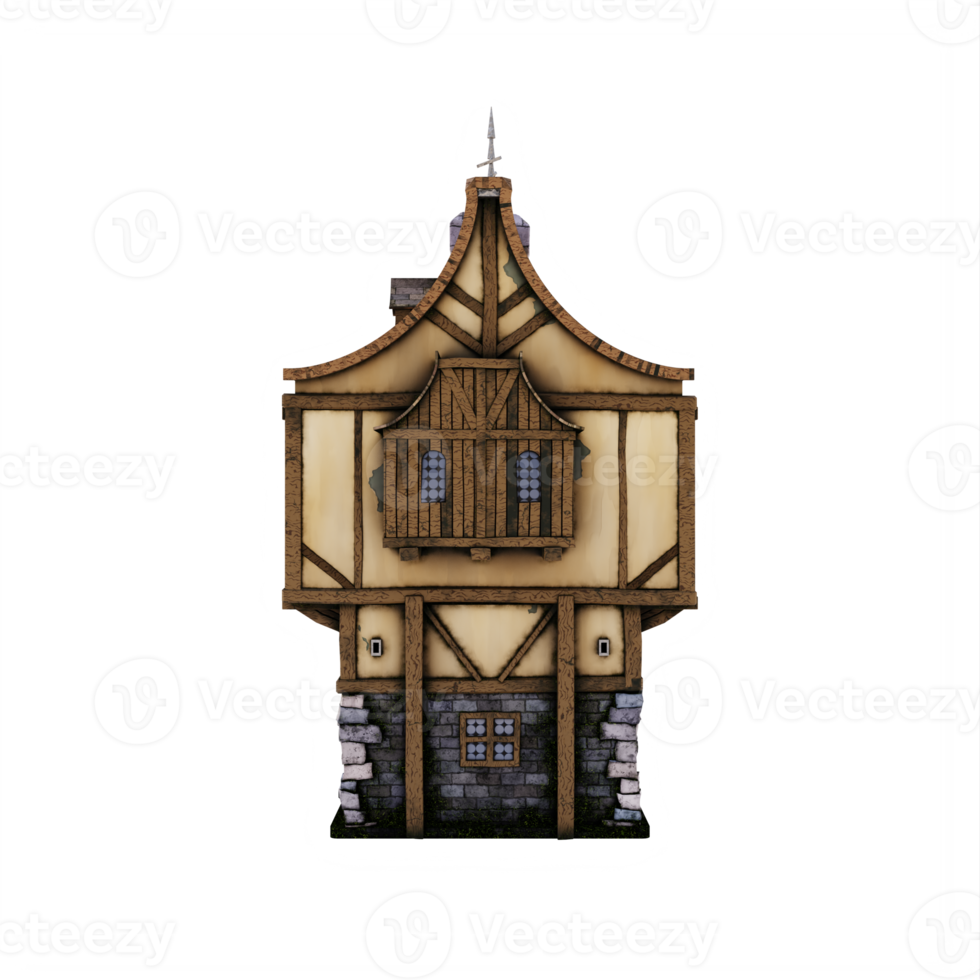 3d medieval house png