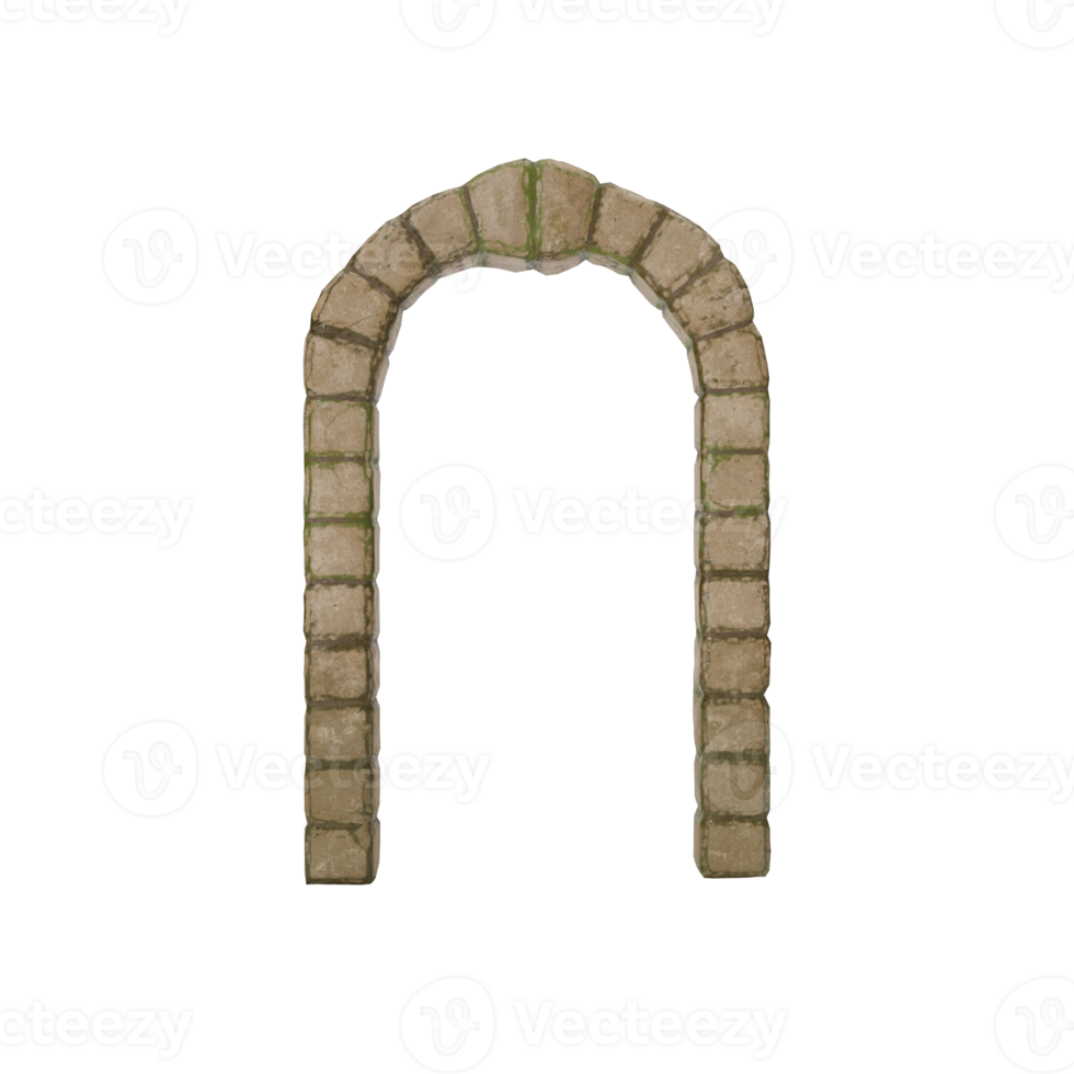 arco de piedra 3d png