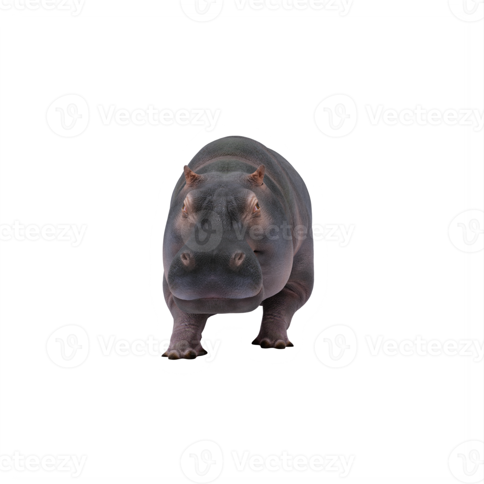 hippopotame 3d isolé png