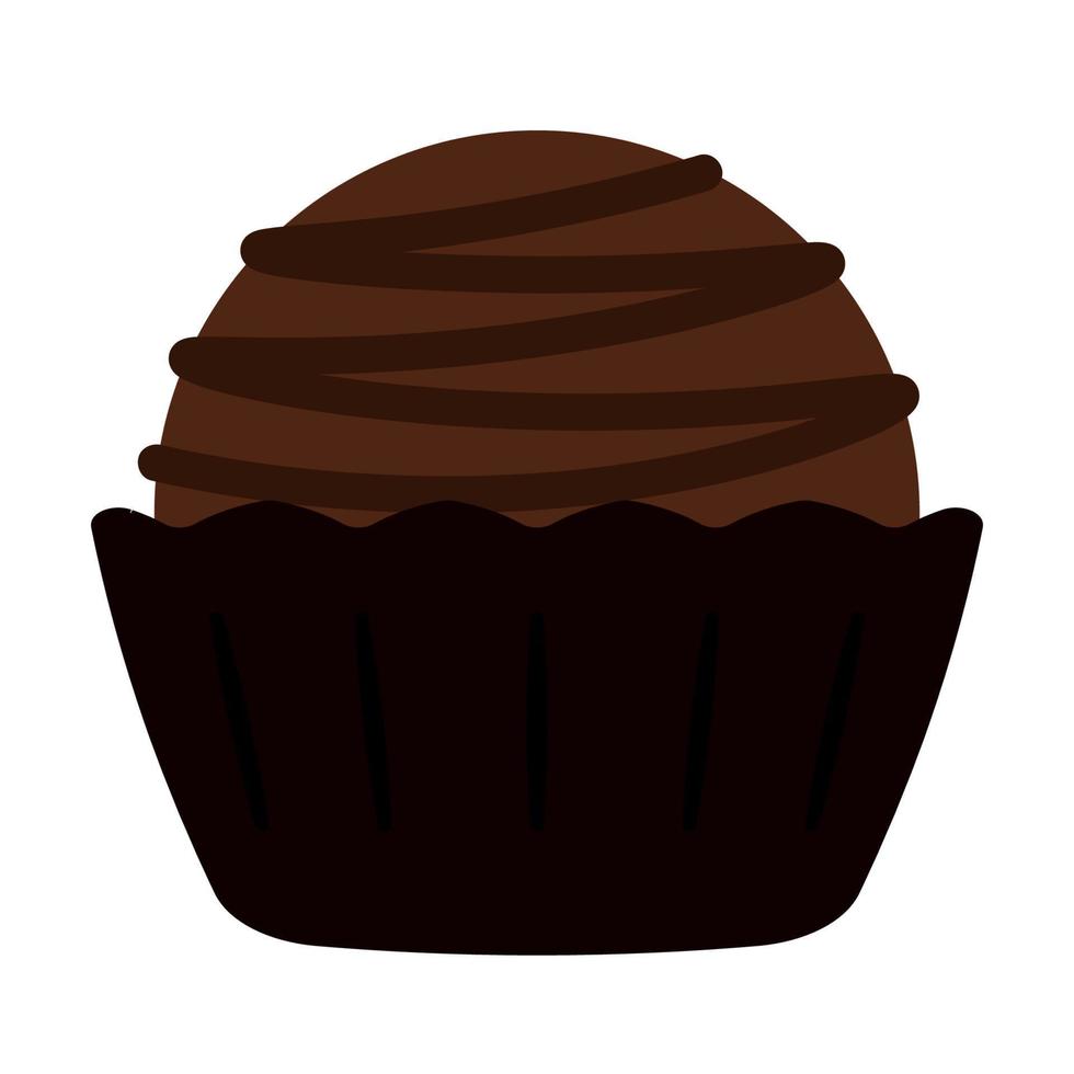 lindo cupcake clipart con un dibujo animado cereza vector ilustración diseño para pegatina e icono