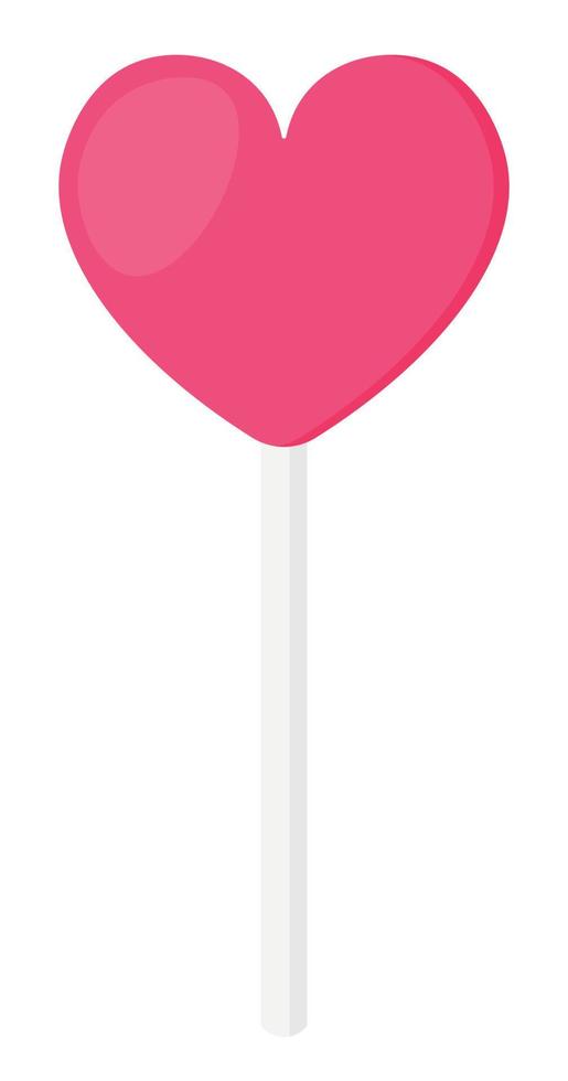 Heart Lollipop Candy Stick Doodle Icon Clipart Vector Illustration for Valentine gift