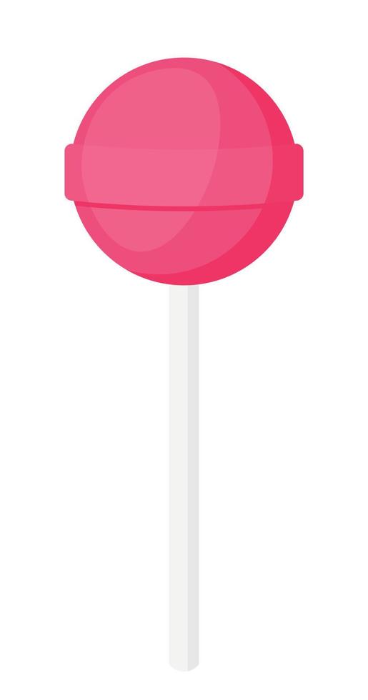 Pink Lollipop Candy Stick Doodle Icon Clipart Vector Illustration