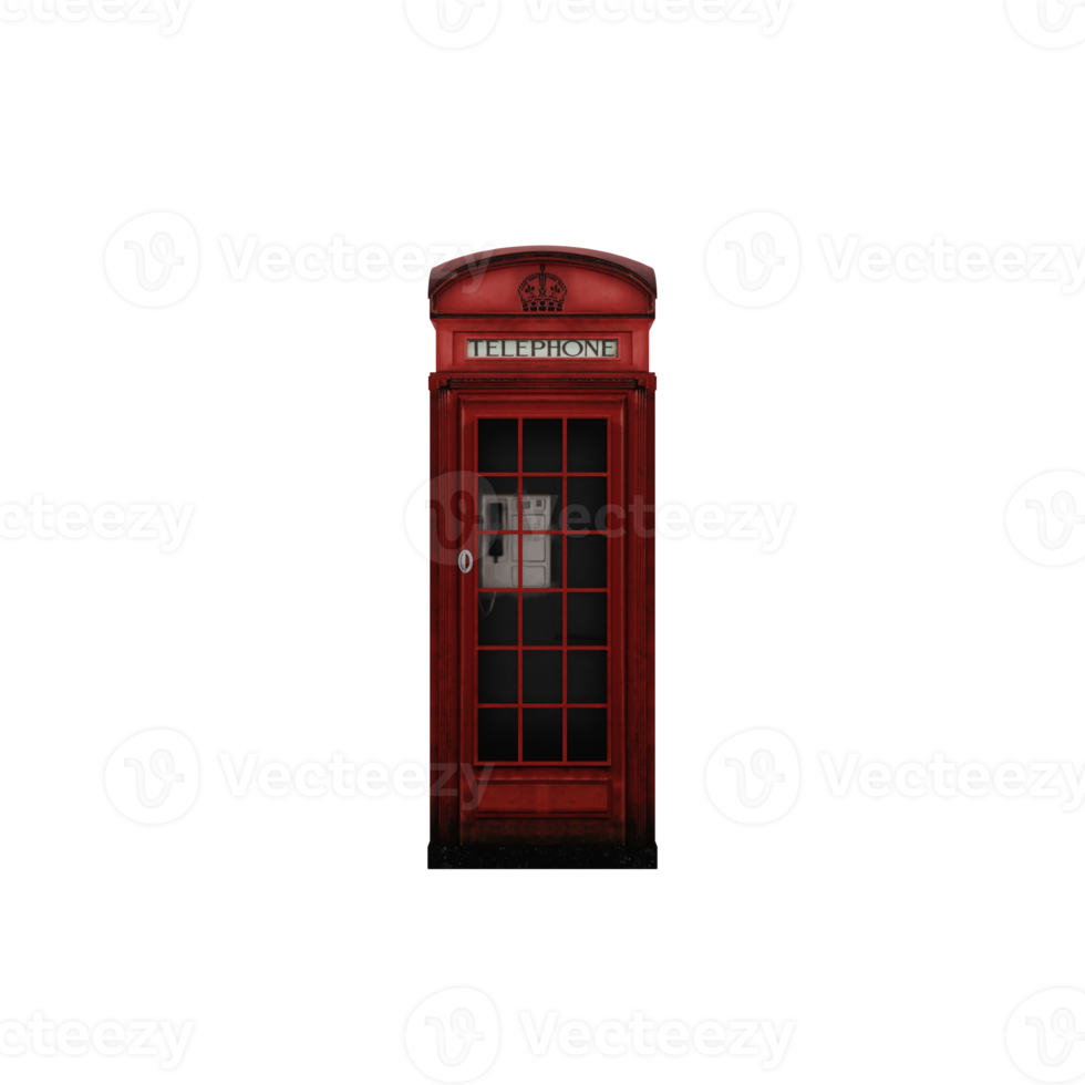 Vintage rote Telefonzelle png