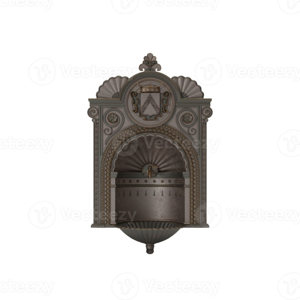 Victorian wall fountain png