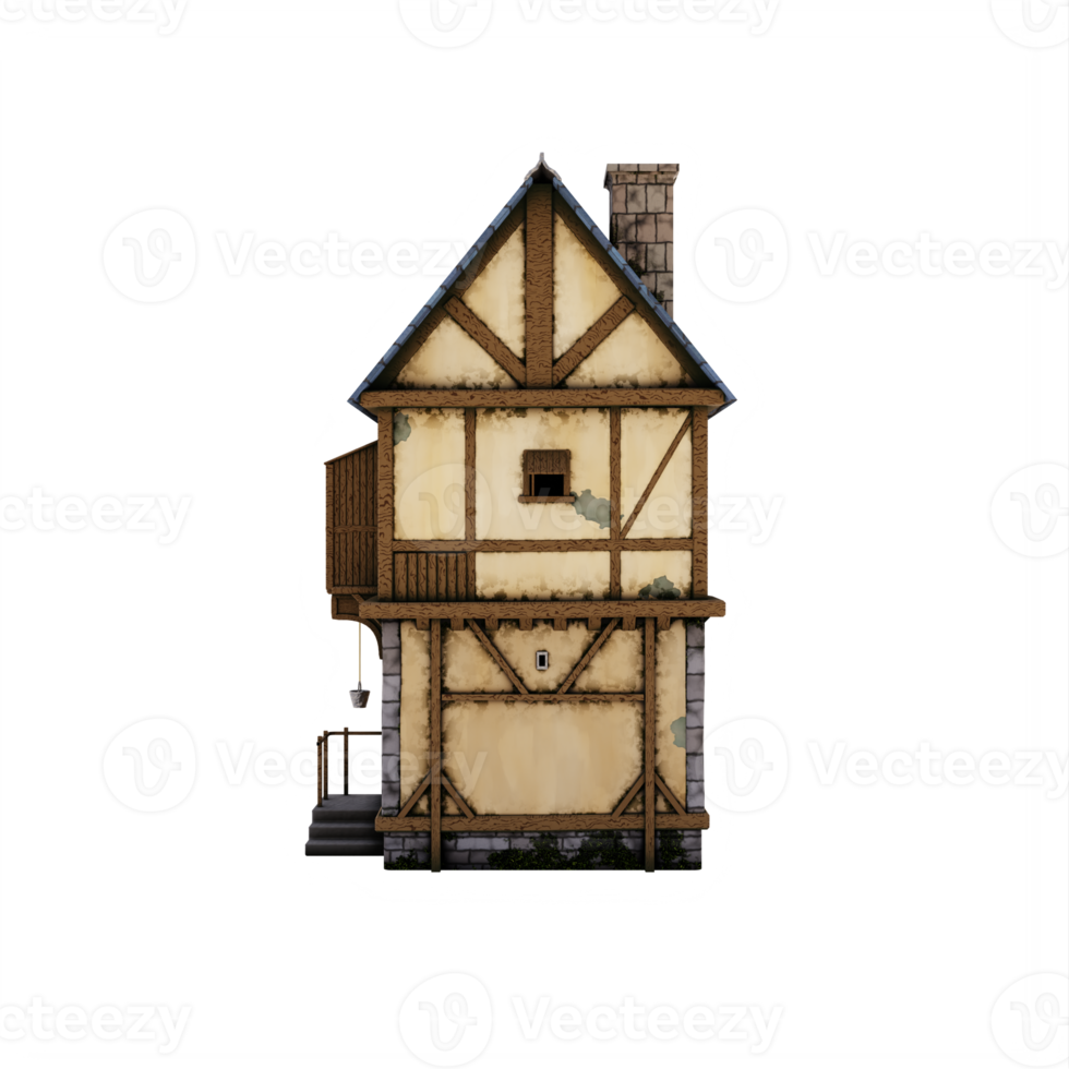 3d medieval house png