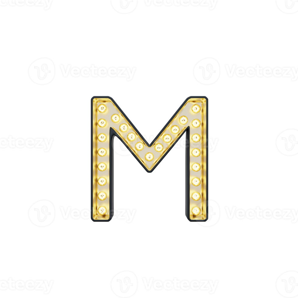 Marquee Alphabet M Light Box png