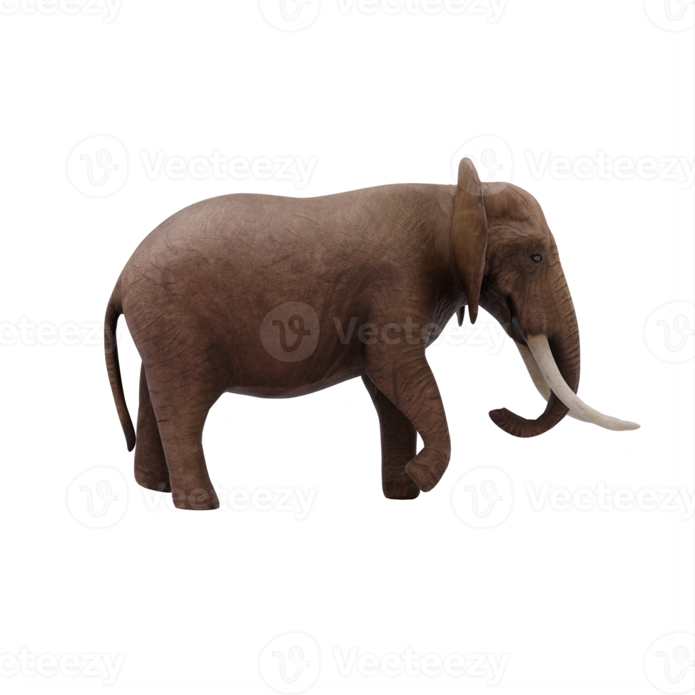 3d afrikansk elefant isolerat png