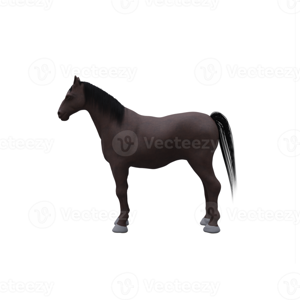 caballo 3d aislado png