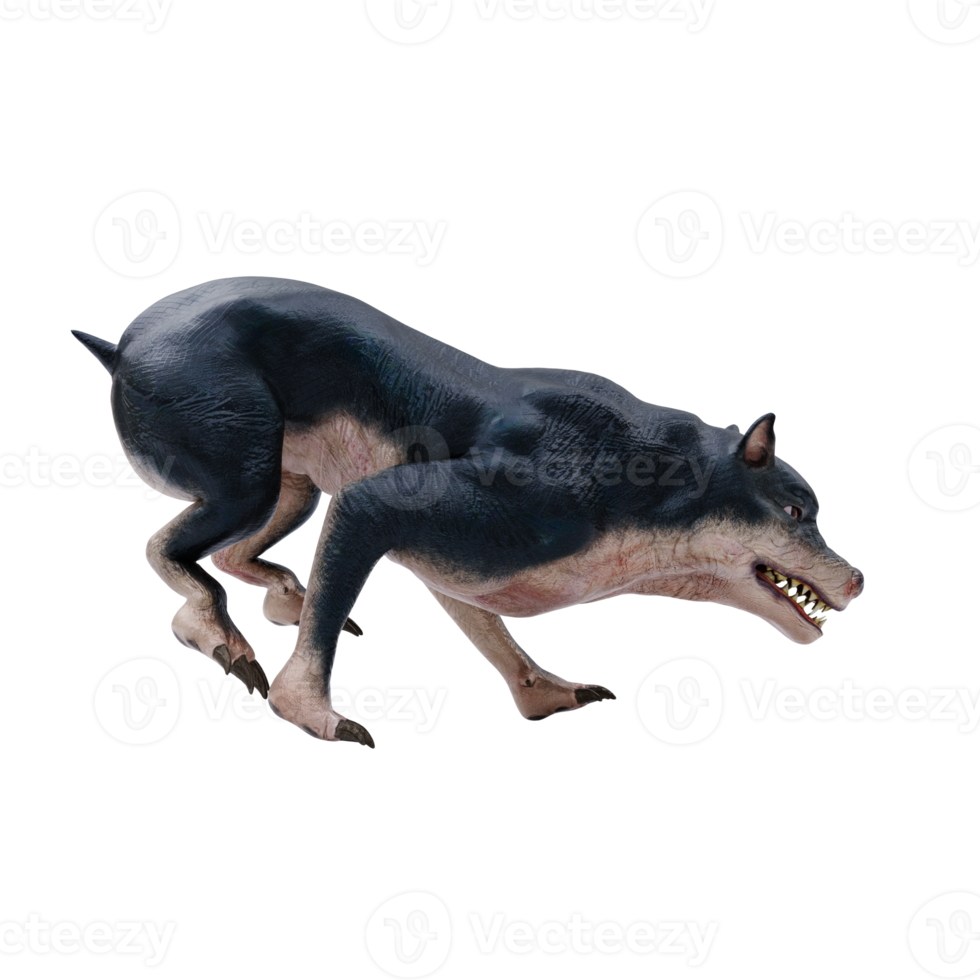 english folklore beast demon dog Barghest isolated png