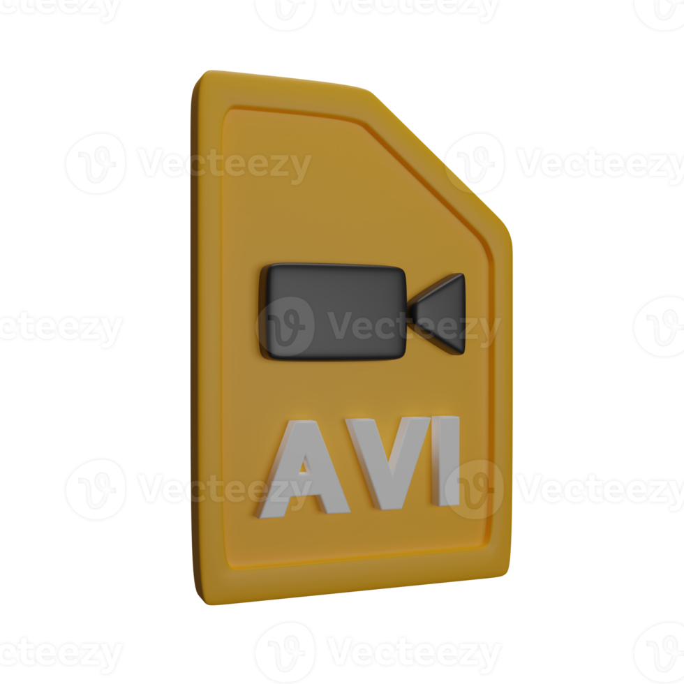 File 3d rendering AVI video png