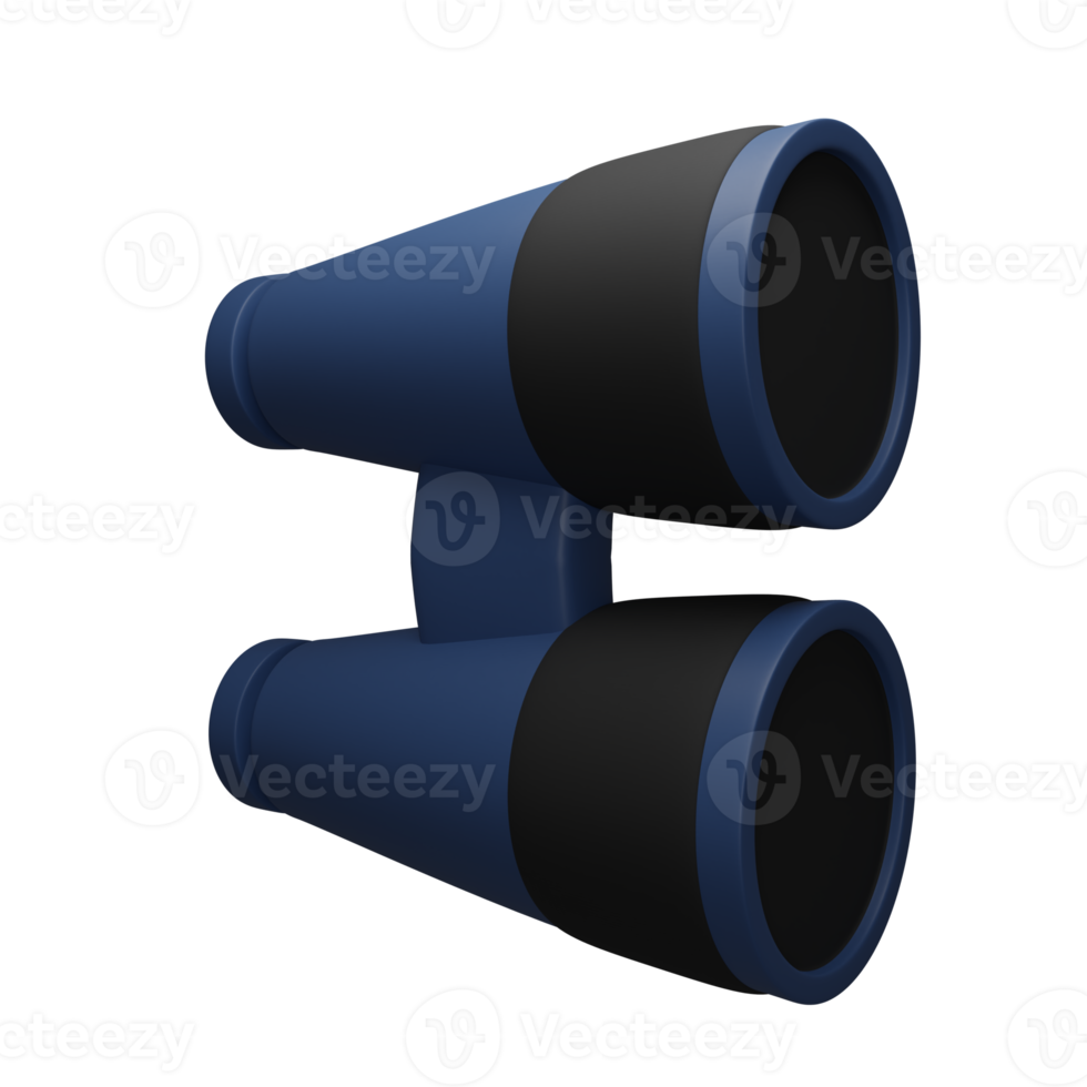 3d render binoculars to see distant objects transparent png