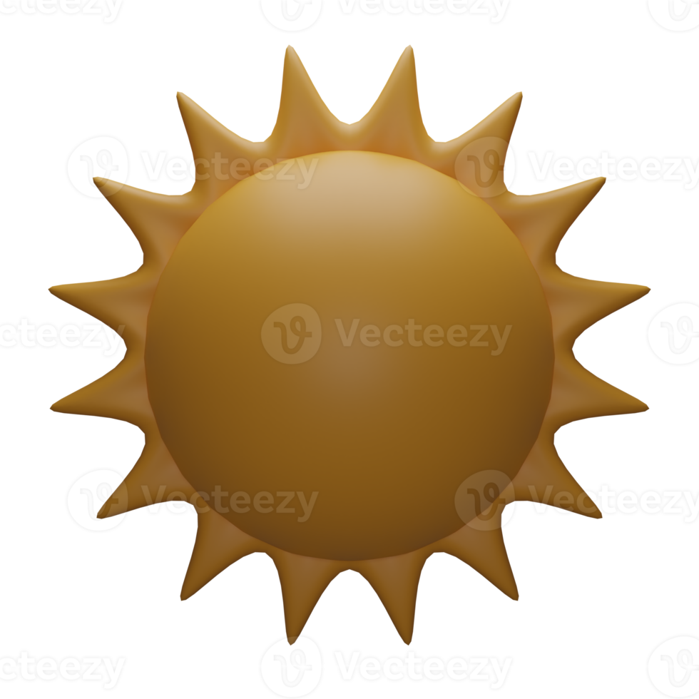 3d geven een zonnig dag met de zon stijgende lijn transparant png