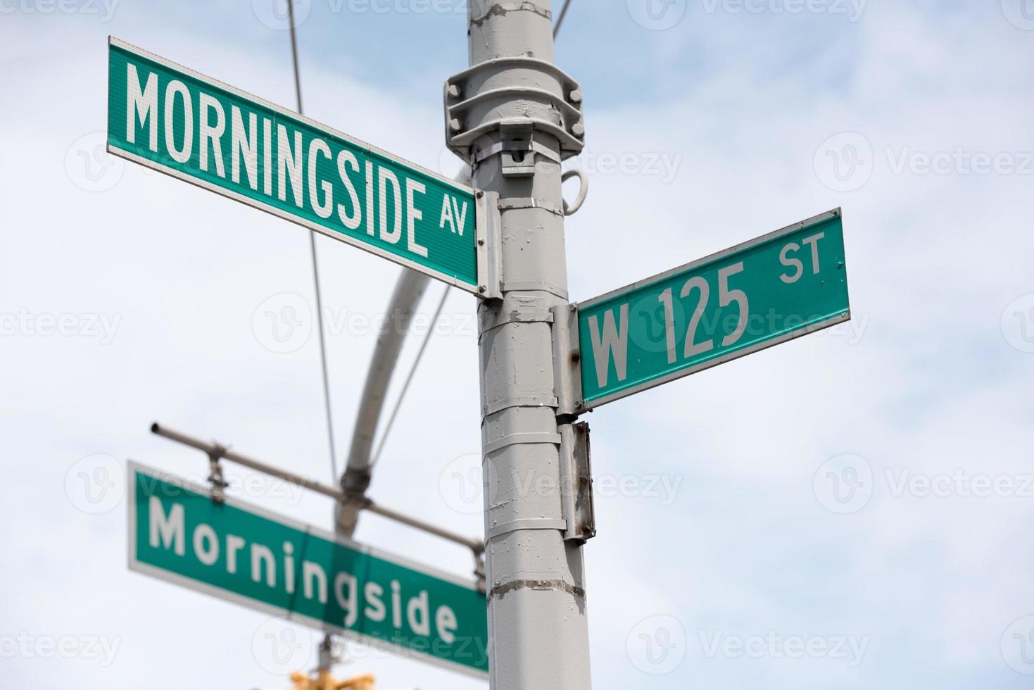 new york street sign Morningside DR and 125 photo