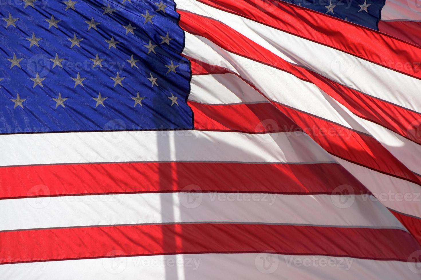 Usa American flag stars weaving ion new york city photo