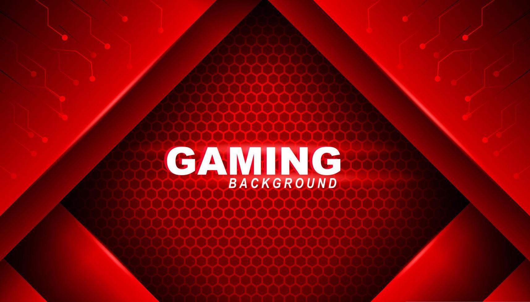 Abstract dark Red Futuristic Gaming Background,dark Red geometric background  for banner or Offline stream, gaming background template vector