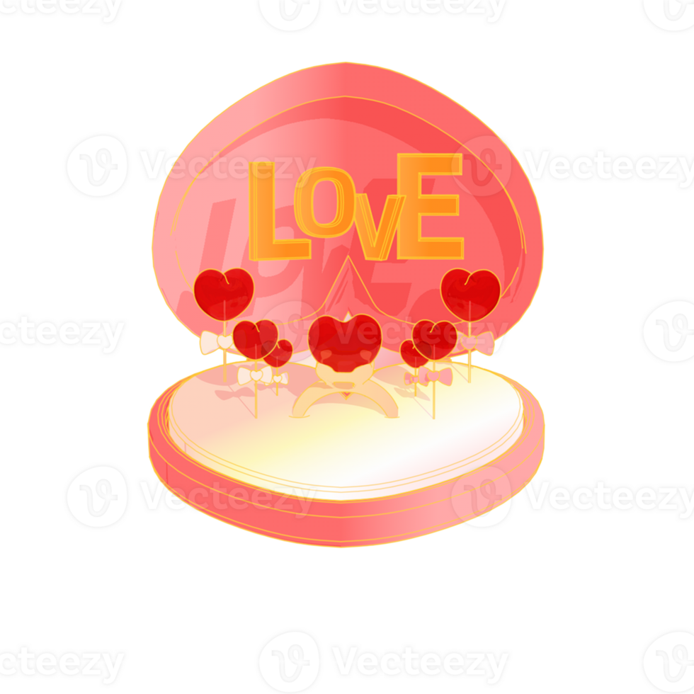 Valentine's Day illustration elements png